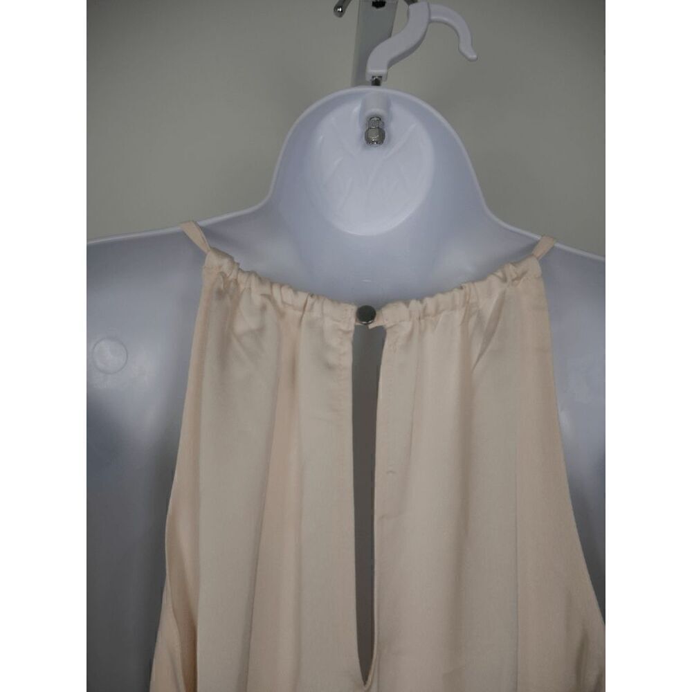 INC Women's Satin Crepe High Halter Neckline Waist Tie Midi Dress Size 16 - Picture 7 of 13